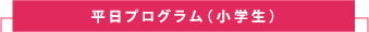 平日プログラム(小学生)
